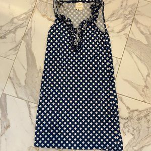 Kate Spade Lucille Blue Gingham Knit Dress Size S